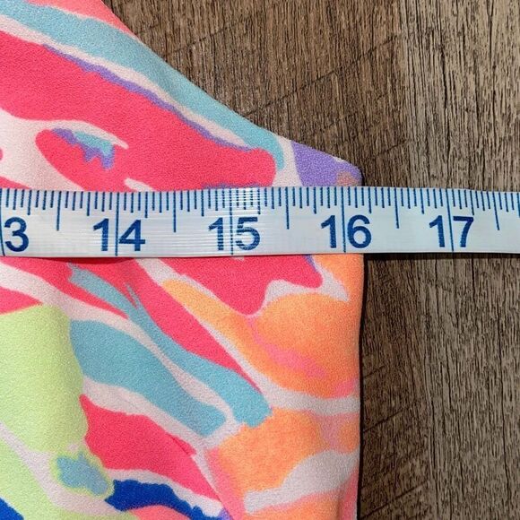 Lilly Pulitzer Womens Floral Donna Shift Romper Skort Dress Multi-Color Size 00 - Picture 12 of 13